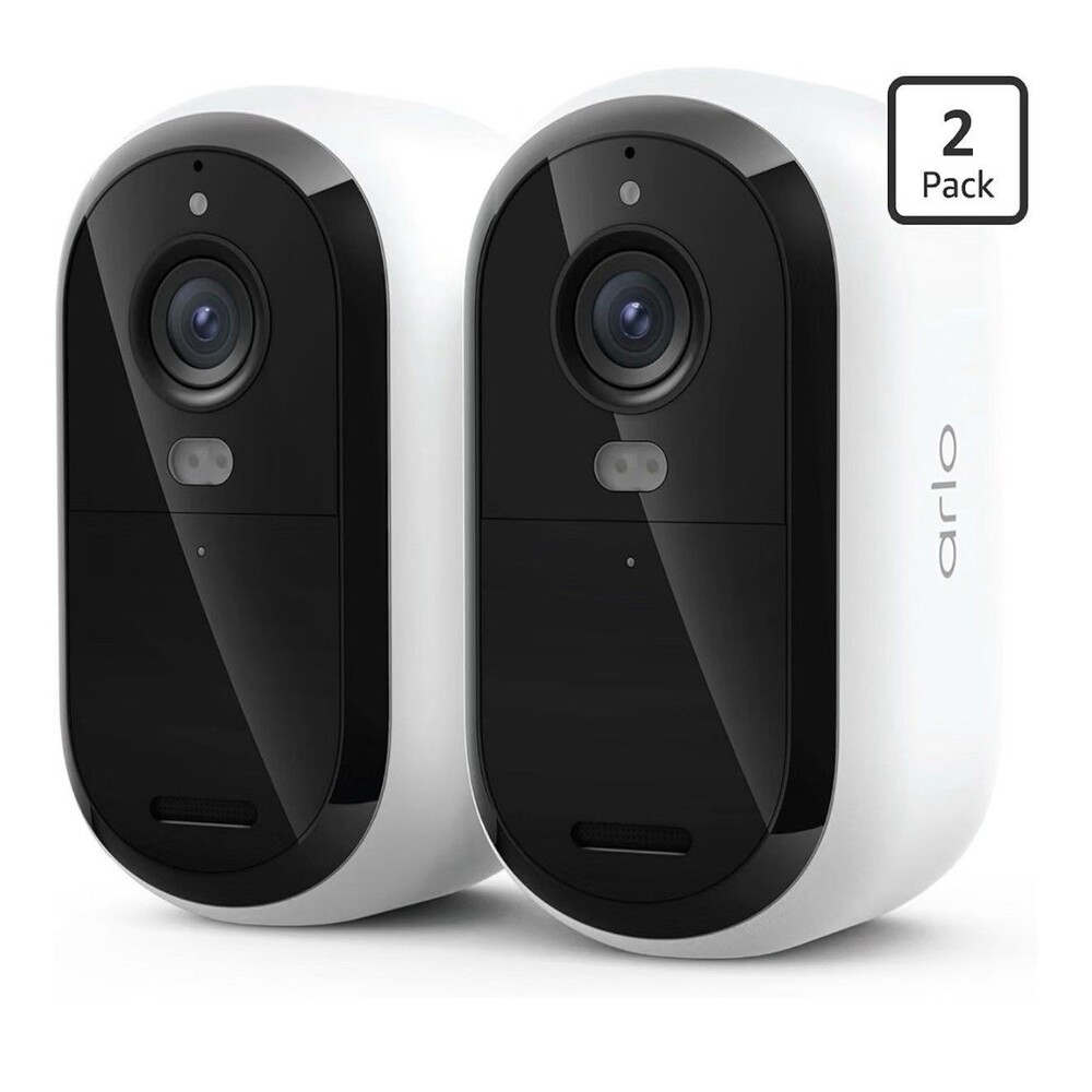 (2-Pack) Arlo Outdoor 2K Security Camera Essential 3rd Gen - Battery Powered